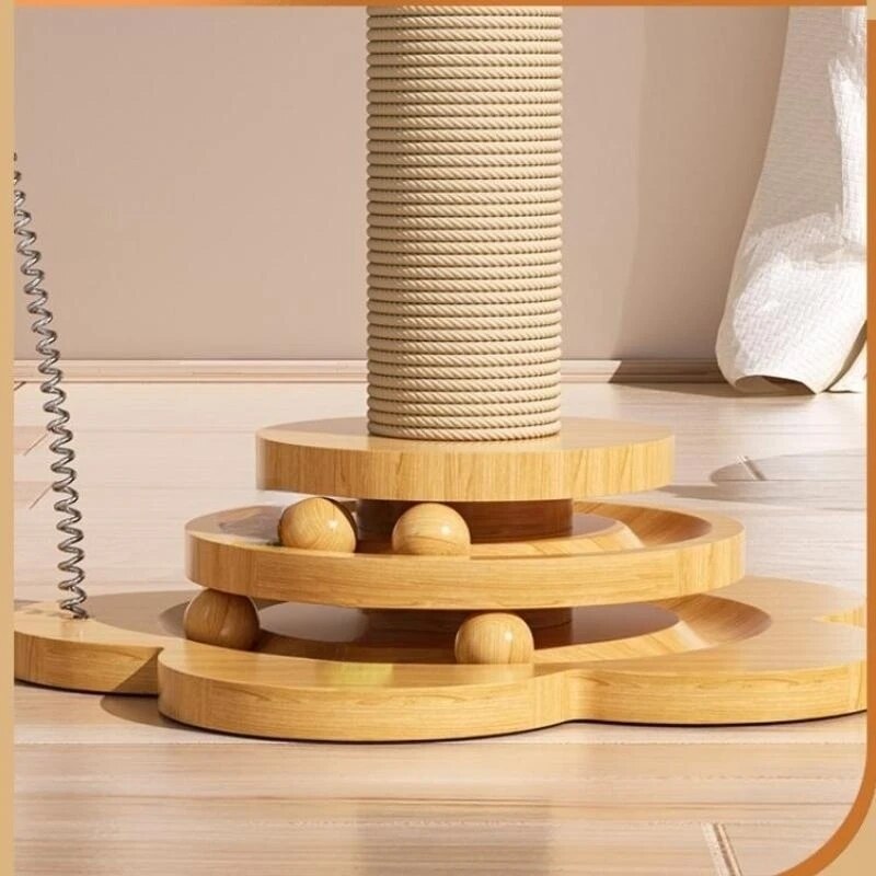 Cat Scratching Turntable Column