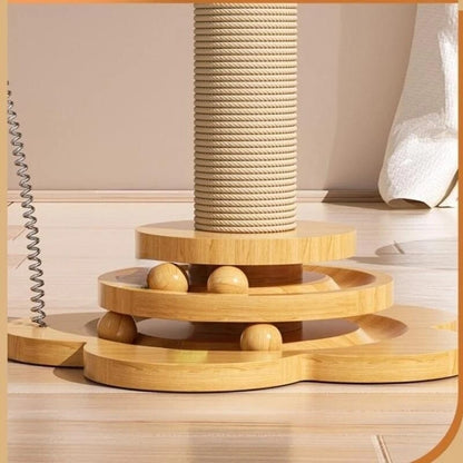 Cat Scratching Turntable Column