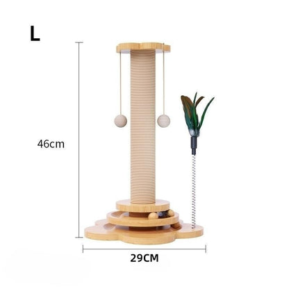 Cat Scratching Turntable Column