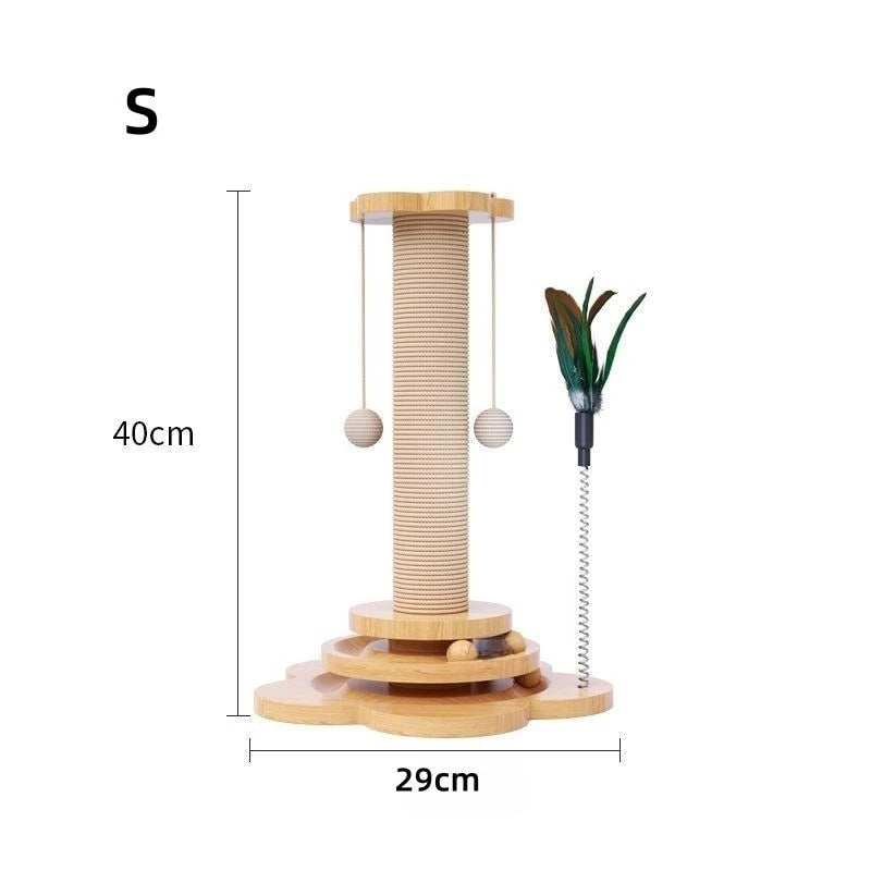 Cat Scratching Turntable Column